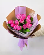 Bouquet of 12 Lavender Roses - Image 3