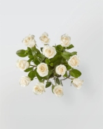 12 Premium White Roses in a Vase - Image 4