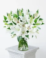 Oriental Lily Bouquet In A Vase