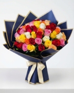 50 Premium Mixed Color Roses Bouquet