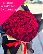 Bouquet of 50 Premium Red Roses - Image 3
