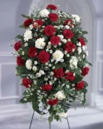 Crimson Remembrance Floral Standing Spray - Image 2