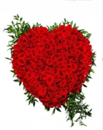 Eternal Love Solid Heart of Red Roses - Image 2