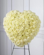 Peaceful Rose Solid Heart Wreath Tribute - Image 2