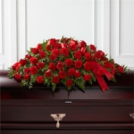 Elegant Carnation and Rose Casket Spray - Image 2