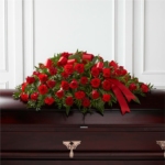 Elegant Carnation and Rose Casket Spray - Image 3