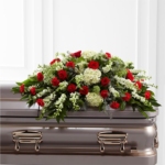 Radiance Casket Spray with Roses and Hydrangea - Image 2