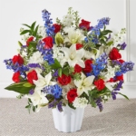 Timeless Tribute Flower Basket with Roses - Image 4