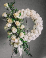 Timeless Tranquility White Standing Wreath - Image 2