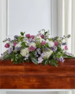 Whispering Meadow Casket Spray Floral Arrangement - Image 2