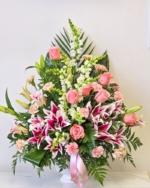 Pink Sympathy Basket for Thoughtful Remembrance - Image 2