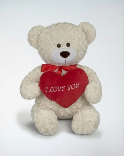Barnaby Bear with Heart 8"