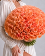 100 peach roses bouquet fresh explorer