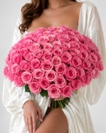 100 pink roses bouquet fresh explorer