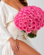 100 pink roses bouquet fresh explorer