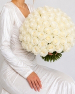 100 white roses bouquet fresh explorer