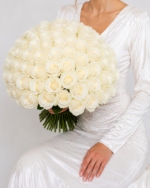 100 white roses bouquet fresh explorer