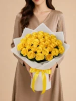 Bouquet of 24 Yellow Roses