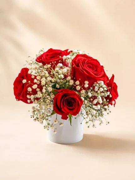 Roses Presented in a Mug
