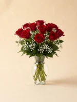 12 Premium Red Roses in a Vase