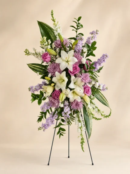 Heartfelt Standing Spray for a Final Farewell