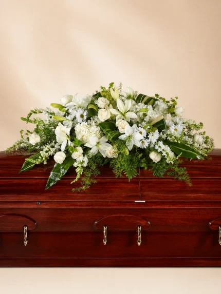 Heavenly Remembrance Casket Spray Arrangement