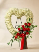 Ethereal Blossoms Floral Heart Wreath