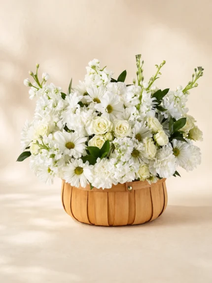 Peaceful Garden Bouquet Basket
