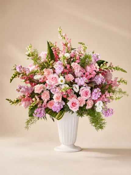 Graceful Reflections Pink Flower Basket