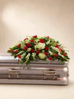 Radiance Casket Spray with Roses and Hydrangea