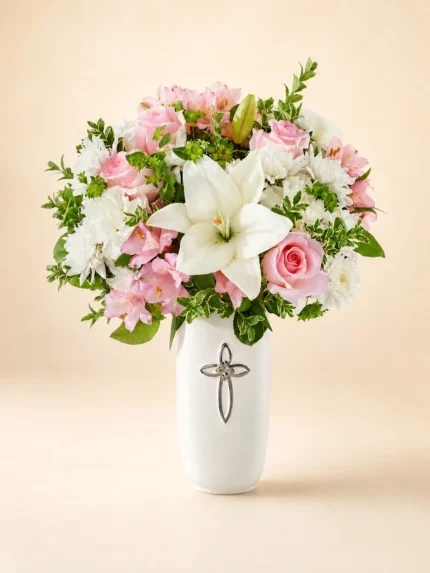 Luminous Charm Flower Vase Arrangement