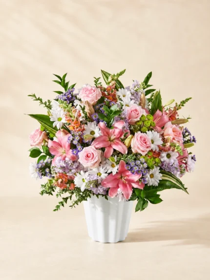 Blooming Harmony Floor Basket Arrangement