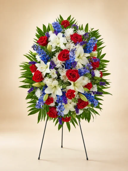 Everlight Tribute Spray with Roses and Lilies
