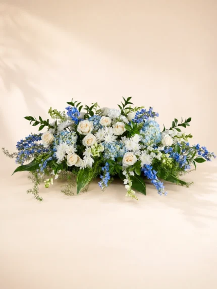 Eternal Grace Blue Casket Spray