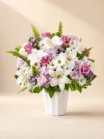 Heartfelt Comfort Basket with Asters and Roses