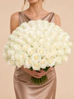 Bouquet of 100 White Roses