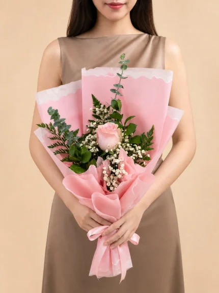 Single Rose Bouquet