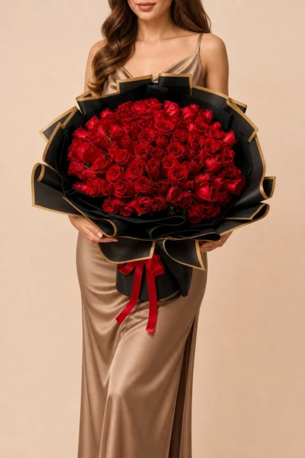 One In A Million – 100 Premium Red Roses