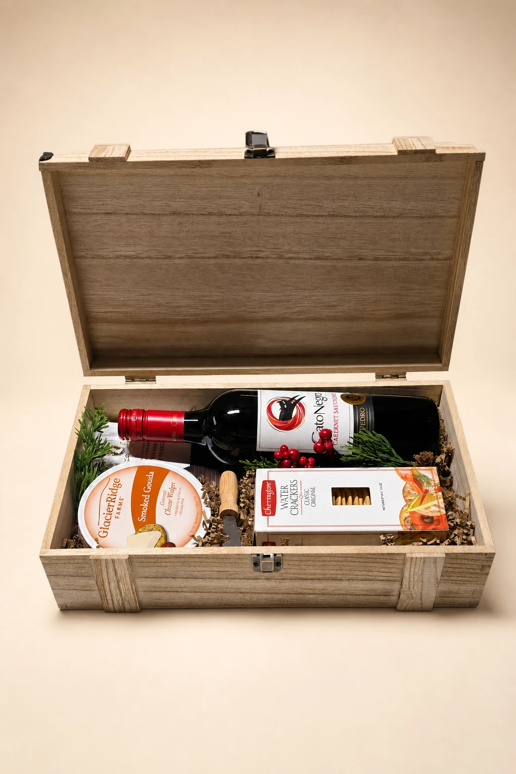 Rustic Wine & Gourmet Keepsake Box